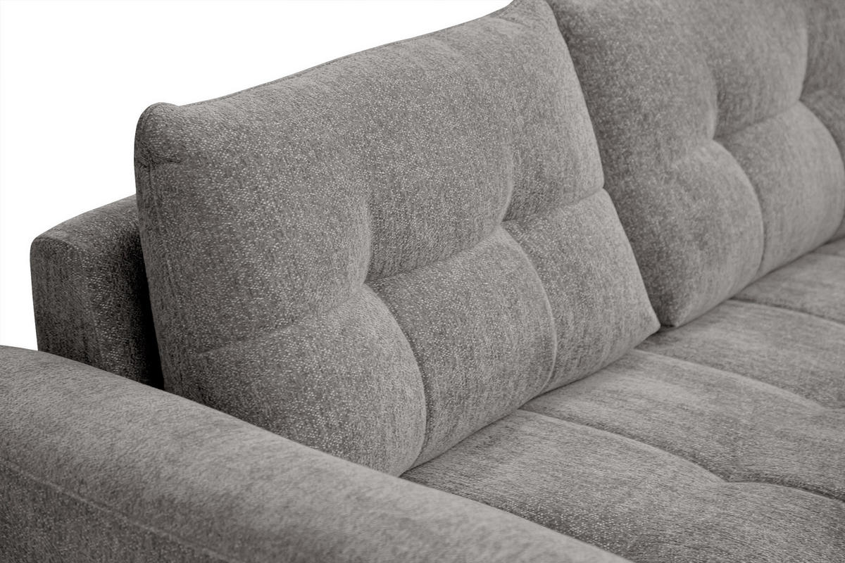 SOFA SALVINI 2,5-Sitzer, platingrau - Grau, Holz/Textil (206/88/99cm) - Courtois Laville