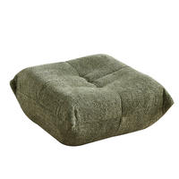 SITZSACK Chenille Grün mit Kissen - Grün, Textil (94/34/83cm) - WISHDOR