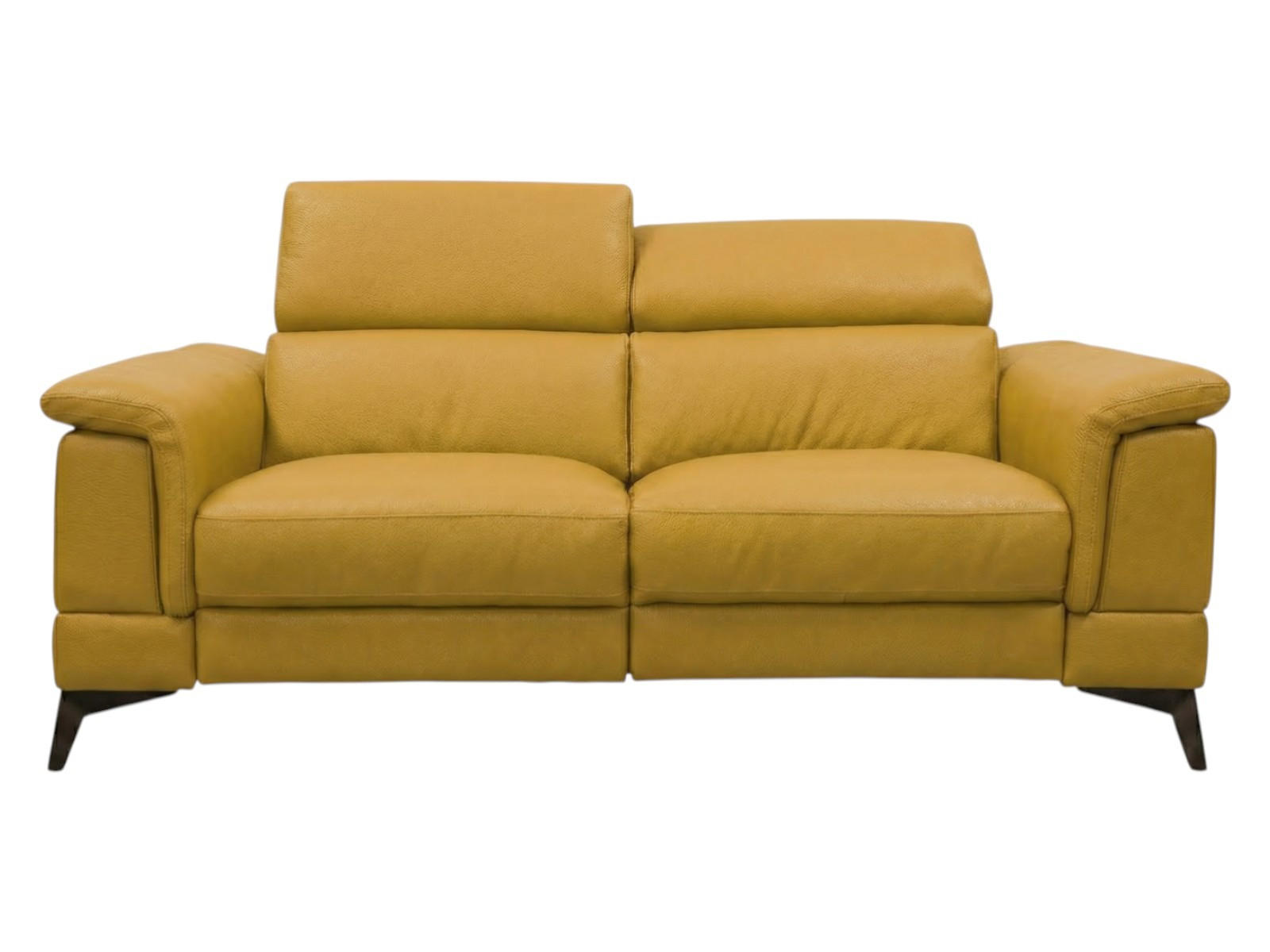 3-SITZER Sofa Planet Echtleder Senfgelb - Gelb, Leder/Metall (200/80/110cm)