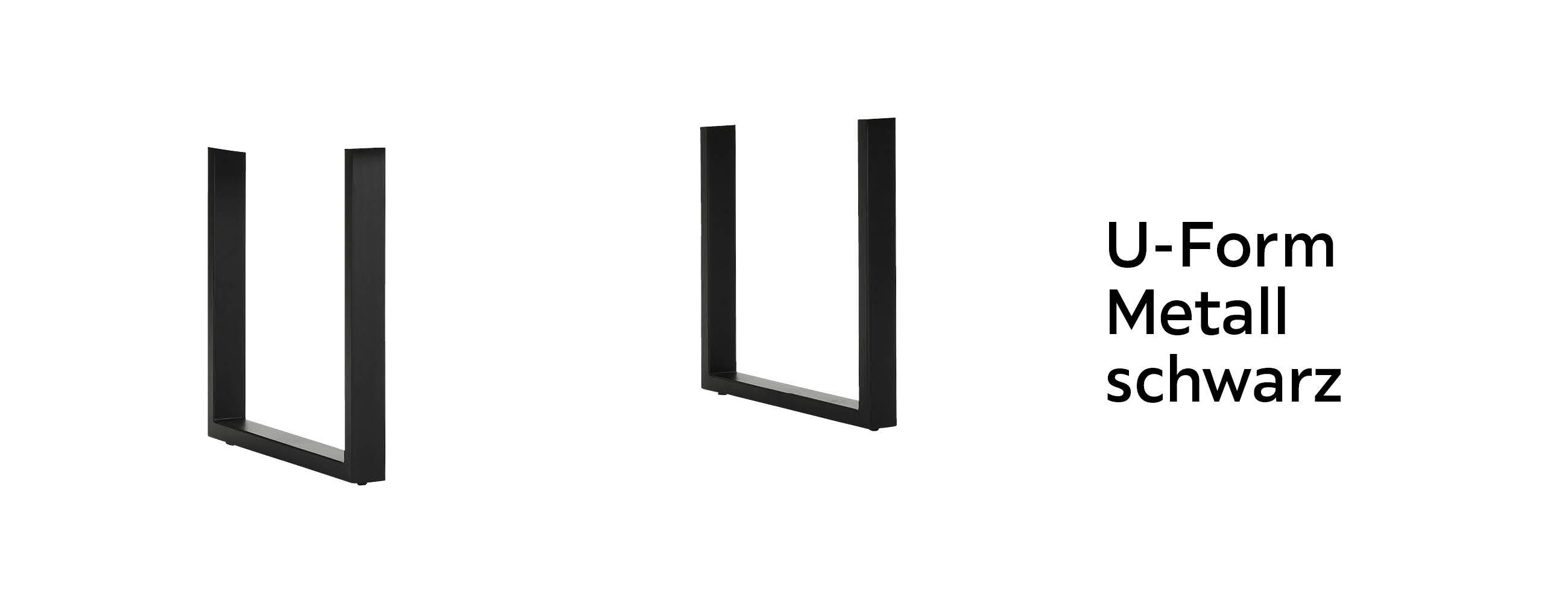 U-Form Metall schwarz