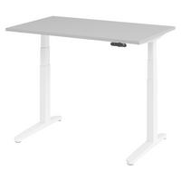 SCHREIBTISCH elektrisch XBHM 80/120/74 cm in Grau/Weiß - Weiß/Grau, Holzwerkstoff (80/120/74cm) - bümö