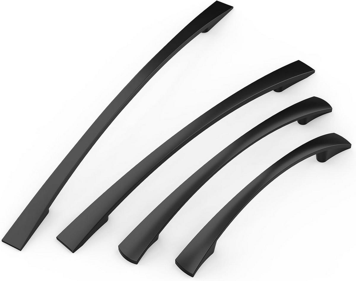 MÖBELGRIFF Schwarz Matt 10er-Set 96 mm - Schwarz, Metall (0.6/2.3/13.6cm)