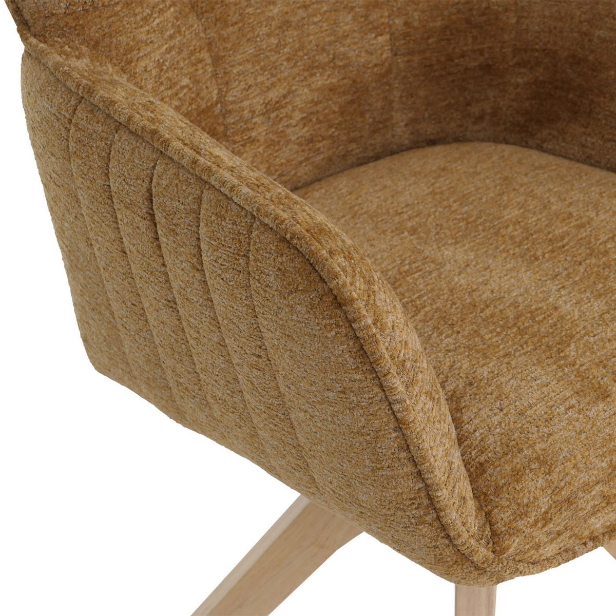 JÍDELNÍ ŽIDLE Hořčičně žlutá, sada 2 ks - žlutá, textil (62/92/68cm) - MCW