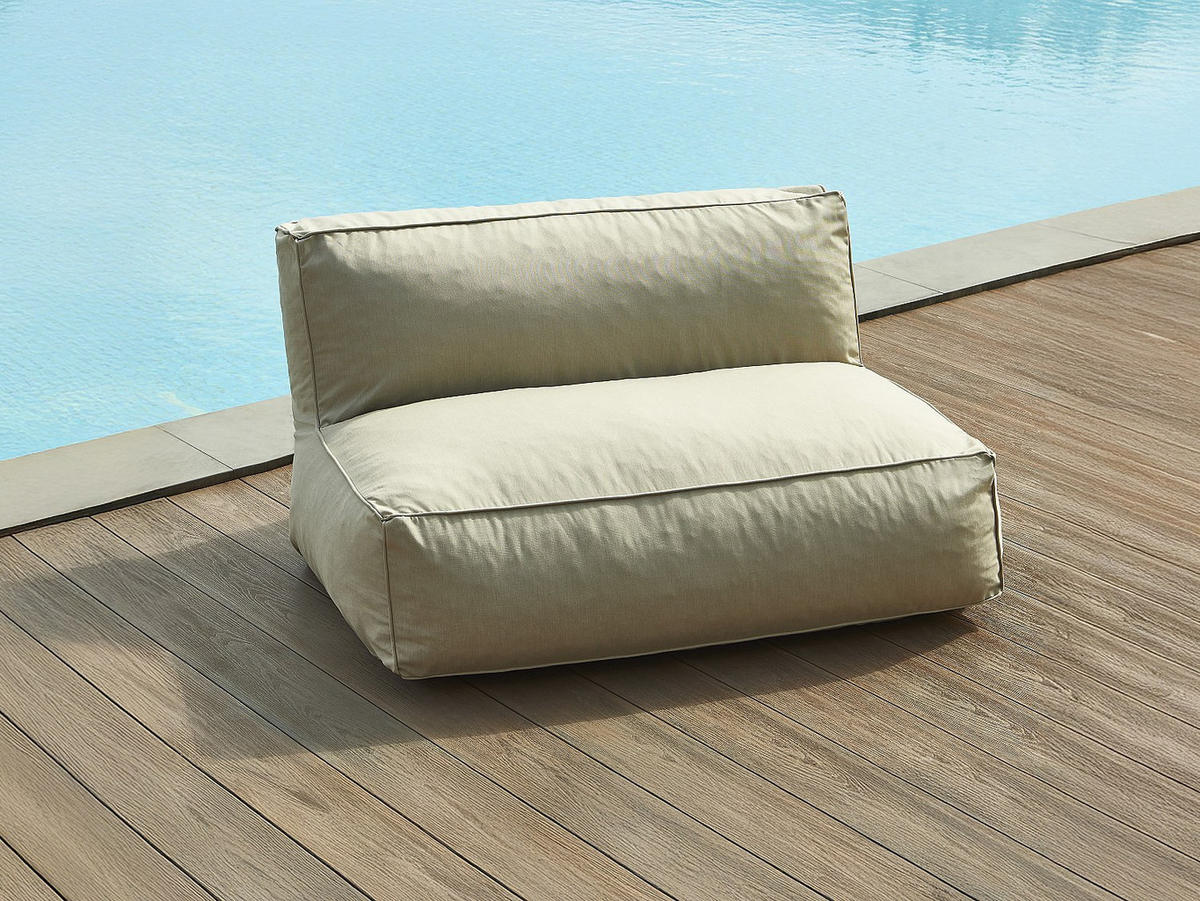 GARTENSOFA - 2 -Sitzer - Olefin - beige - NOUMARA - Beige, Textil (95/80/135cm) - Vente-Unique