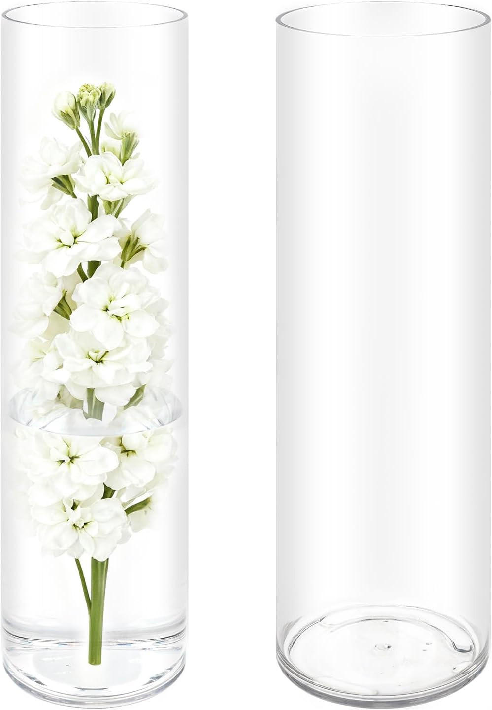 VASE 10 x 40 cm - Transparent, Kunststoff (40cm) - LIBRATON