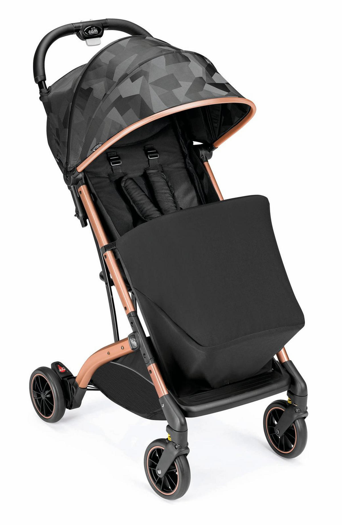 SPORT-KINDERWAGEN Compass | Schwarz | Sportwagen, Kinderbuggy klappbar | Schwarz - Schwarz, Textil (50/110cm) - Cam il Mondo del Bambino S.p.A.
