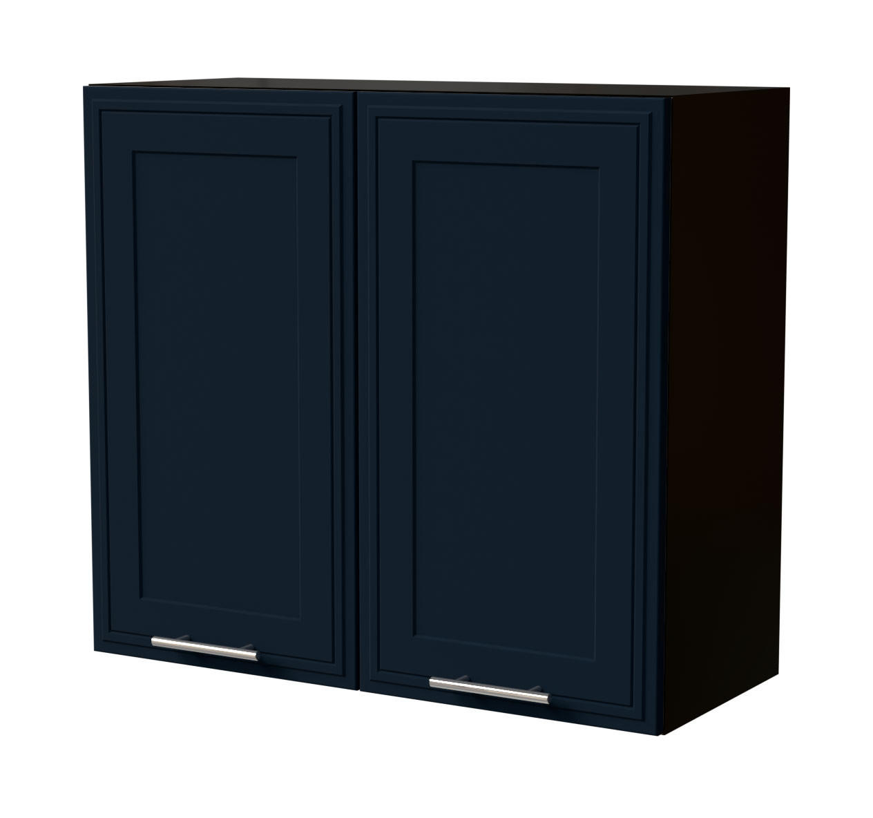 HÄNGESCHRANK Salo W3/80 Schwarz / Indigo Matt 80 / 32,5 / 72cm - Schwarz/Dunkelblau, Holz/Holzwerkstoff (80/72/32.5cm) - Feldmann-Wohnen