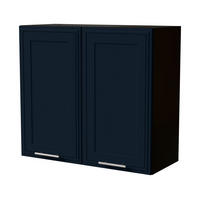 HÄNGESCHRANK Salo W3/80 Schwarz / Indigo Matt 80 / 32,5 / 72cm - Schwarz/Dunkelblau, Holz/Holzwerkstoff (80/72/32.5cm) - Feldmann-Wohnen