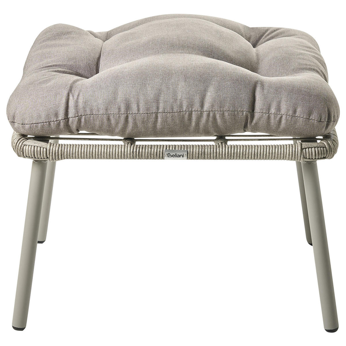 GARTENSTUHL Grau Murano - Grau, Kunststoff (89/130/93cm) - Beliani