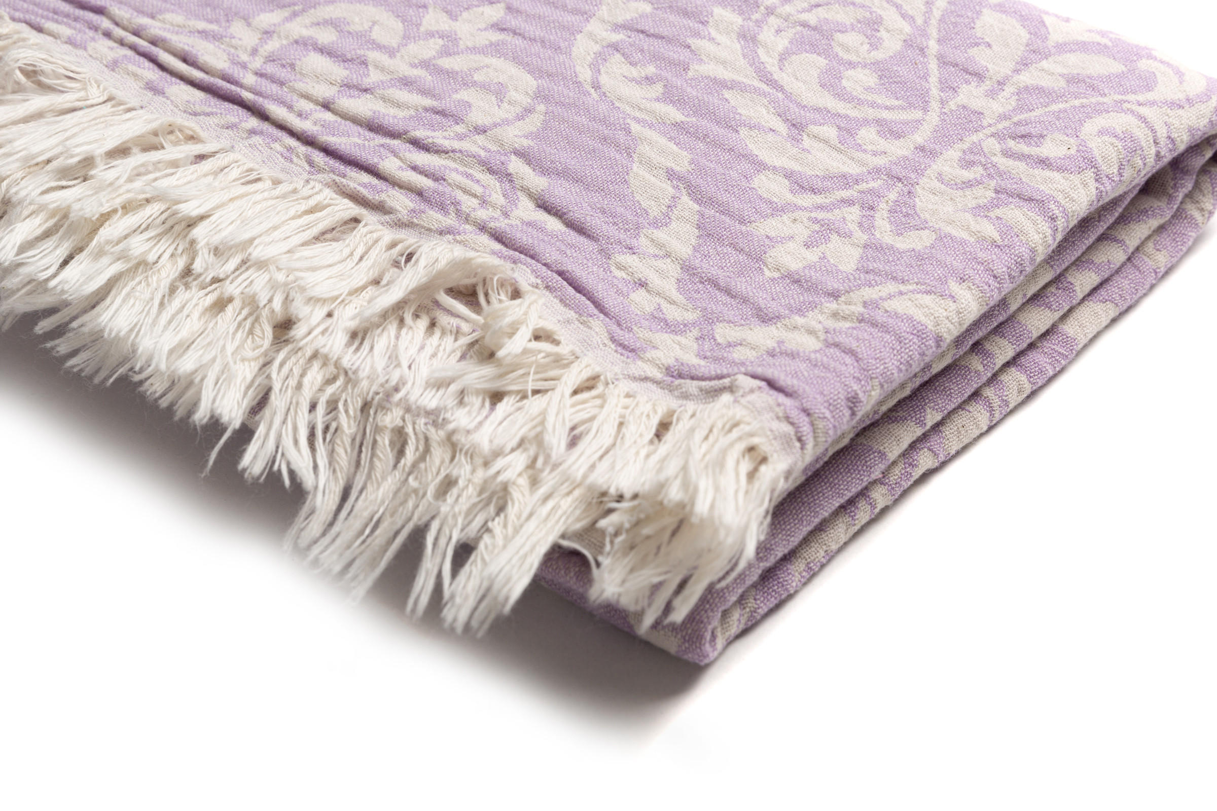 HAMAMTUCH Barok 100% Baumwolle 100x180 Lila - Lila, Textil (180/100cm) - Villa Möbel
