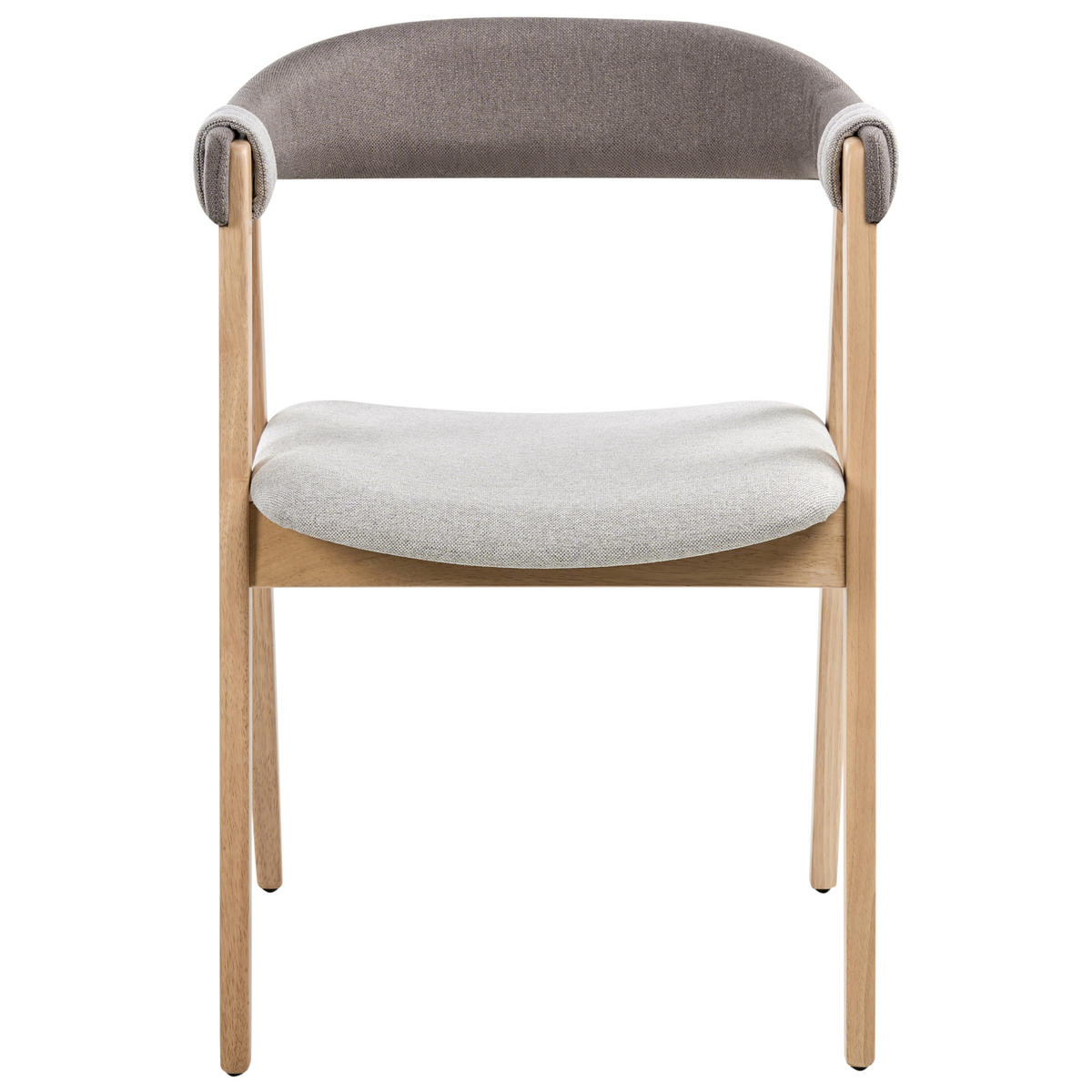 ESSZIMMERSTUHL 2er-Set Taupe Day - Taupe/Braun, Textil (55/75/57cm) - Beliani