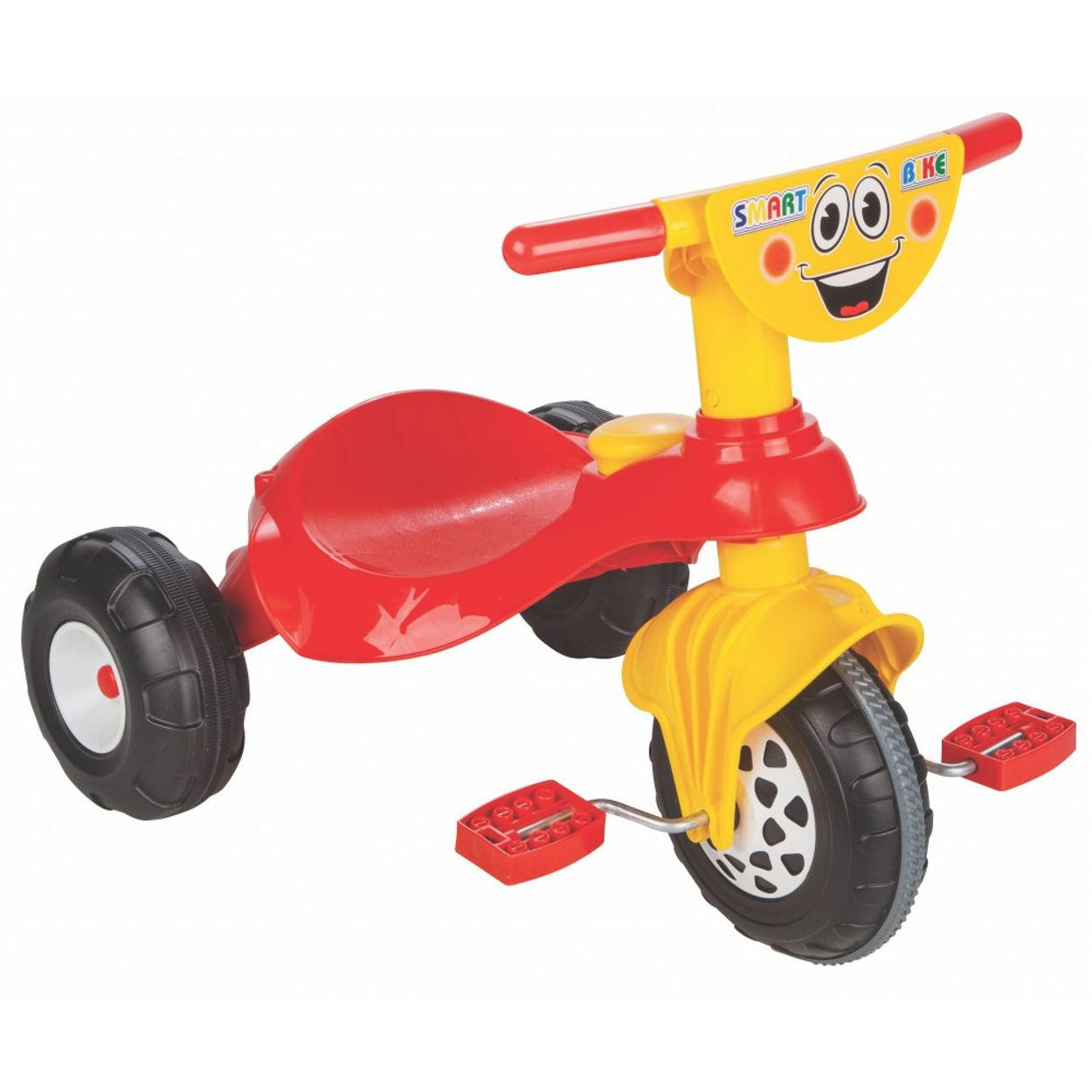 DREIRAD Smart 07132 Pedale rot Hupe, Kunststoffreifen, ab 3 Jahren bis 35 kg - Rot, Kunststoff (59/47/49cm) - Pilsan