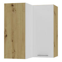 ECKHÄNGESCHRANK Kvantum W12/60 Weiß Matt / Eiche Artisan Matt 60 / 60 / 72cm - Eiche Artisan/Weiß, Holz/Holzwerkstoff (60/72/60cm) - Feldmann-Wohnen