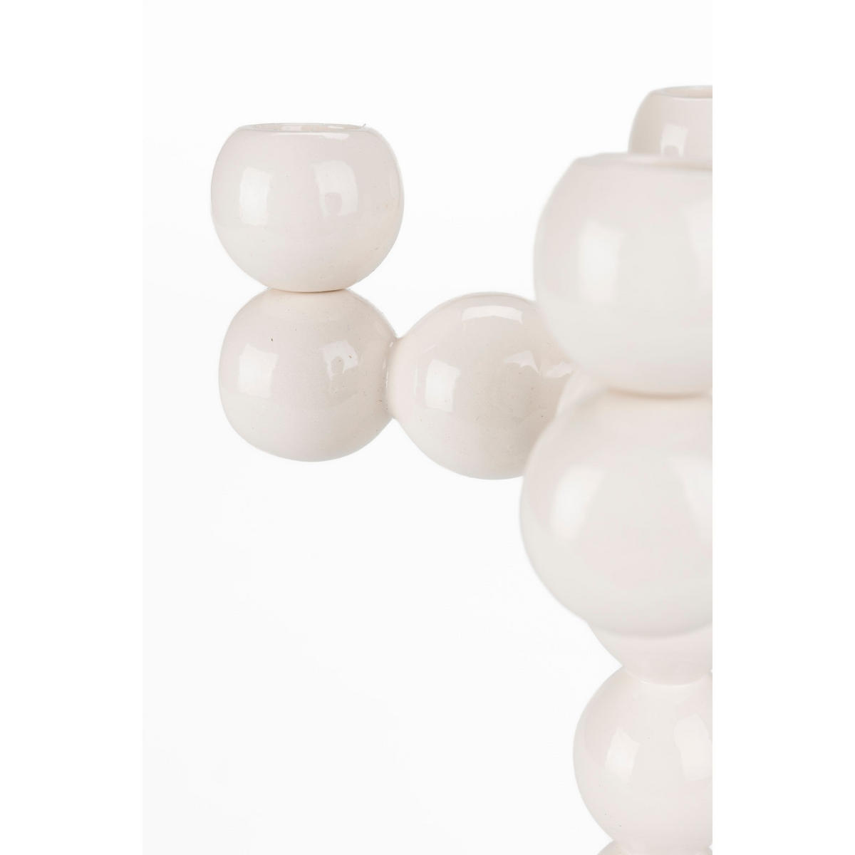 KERZENSTÄNDER Bubbles Four Beige - Beige, Metall (20/25.5/20cm) - Zuiver