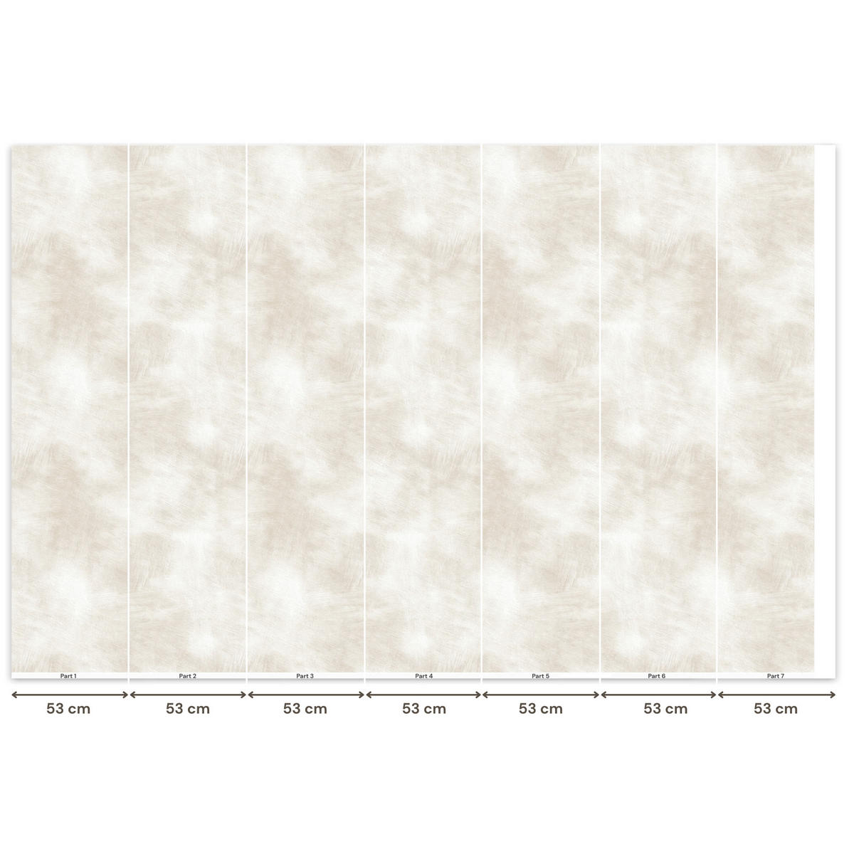 TAPETE - Dezent - Textur - Beige - 350x240 cm - Creme, Papier (350/240cm) - OnlyWow