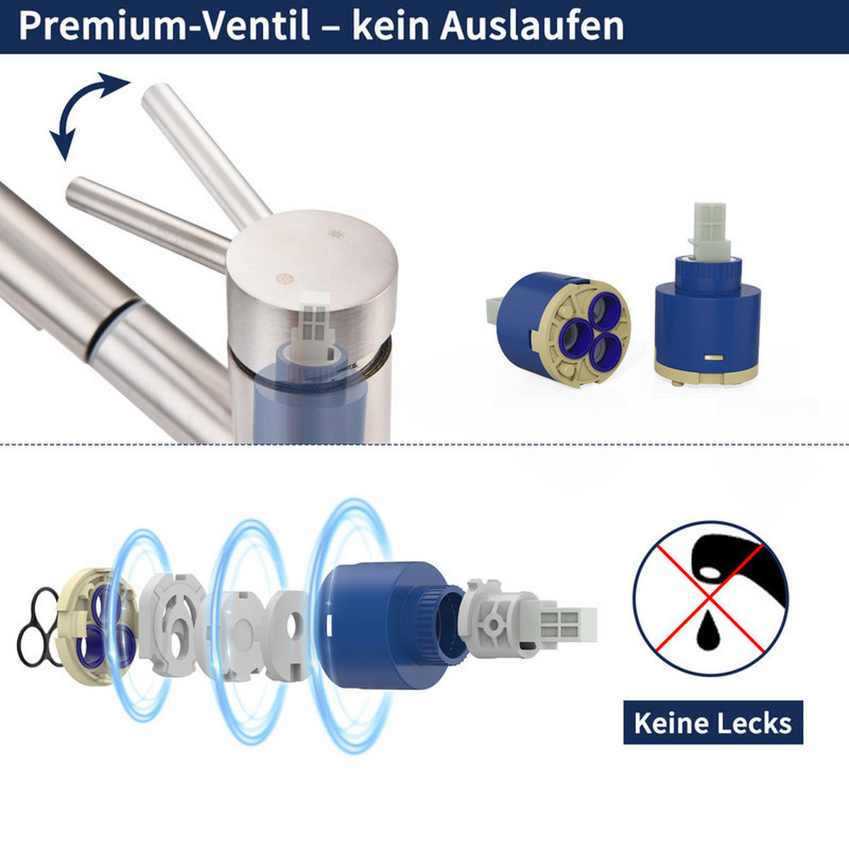 KÜCHENARMATUR Ausziehbar Edelstahl - Silberfarben, Metall (24.5/7.5/42cm) - HOMELODY