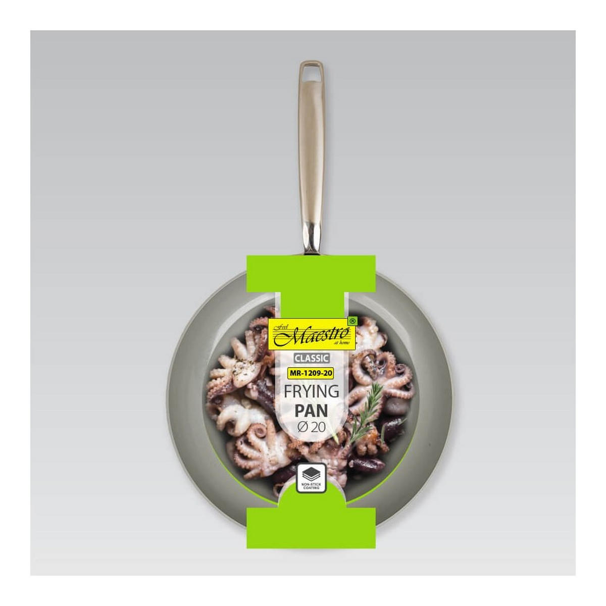 PFANNE Grau 39/20/4.5 cm MR120920 - Grau, Metall (20cm) - Maestro 
