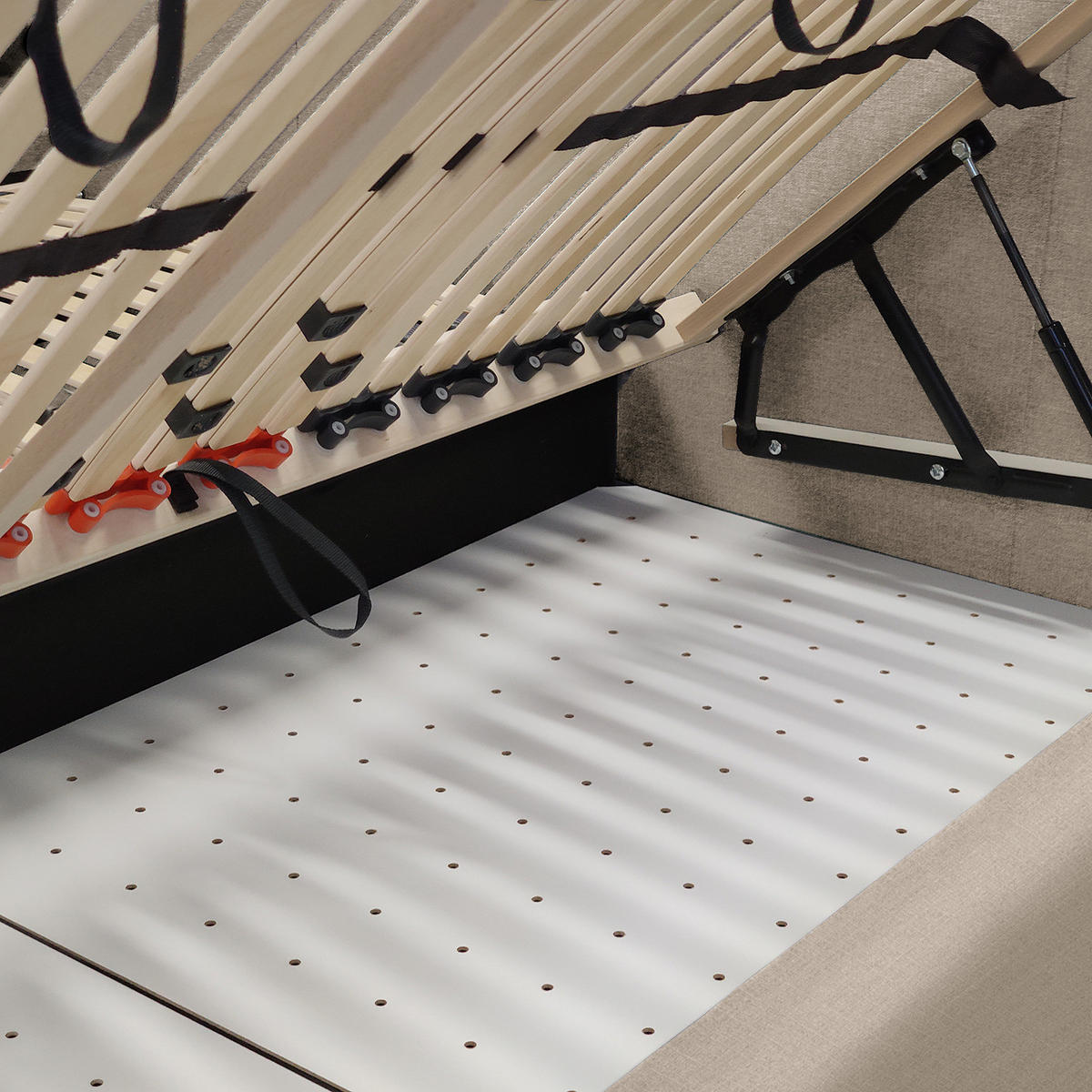 POLSTERBETT - Grau, Textil (180/200cm) - home24