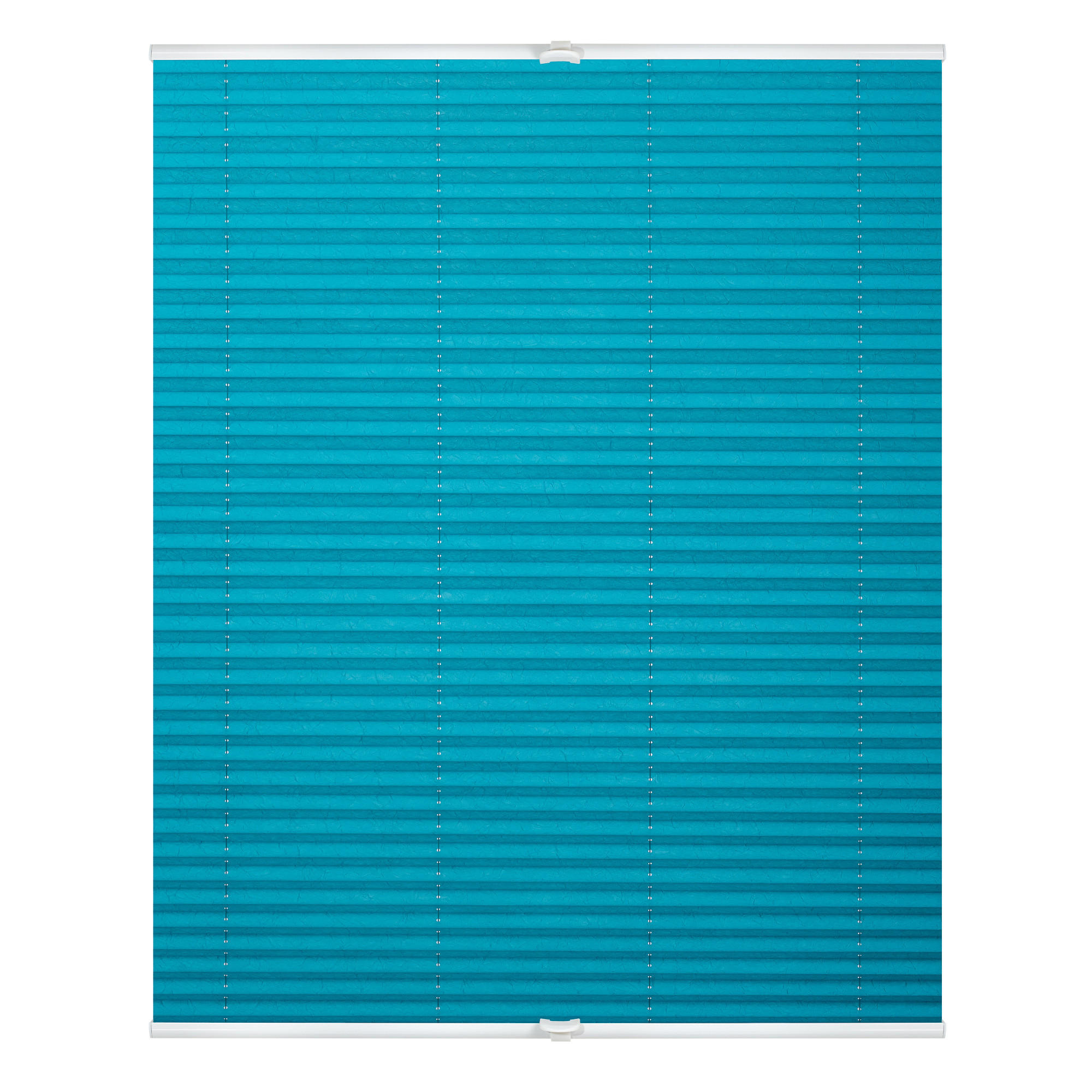 PLISSEE KLEMMFIX, OHNE BOHREN, VERSPANNT - Blau, Kunststoff (75/130cm) - Lichtblick Original