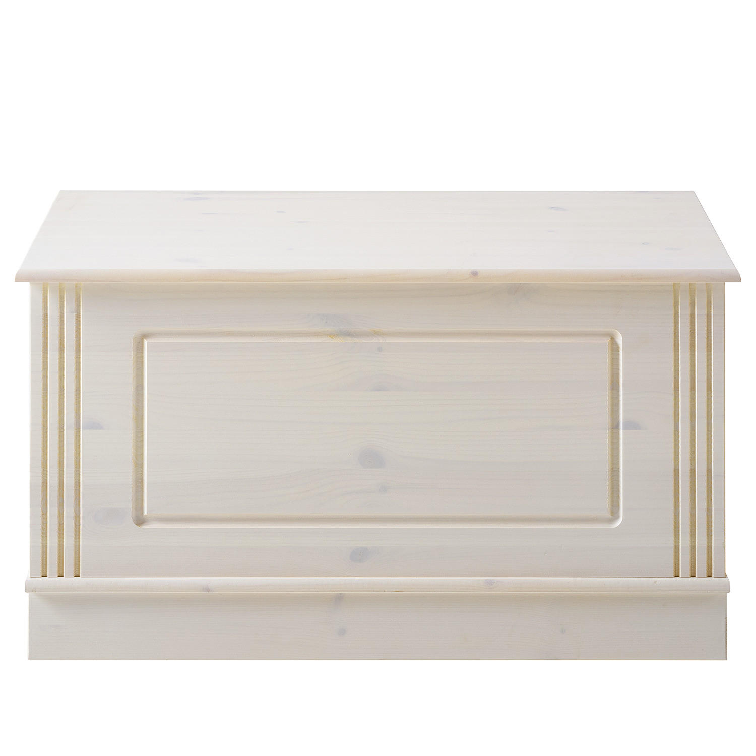 GARDEROBENBANK - Kiefer massiv - Weiß, Holz (80/45/42cm) - home24