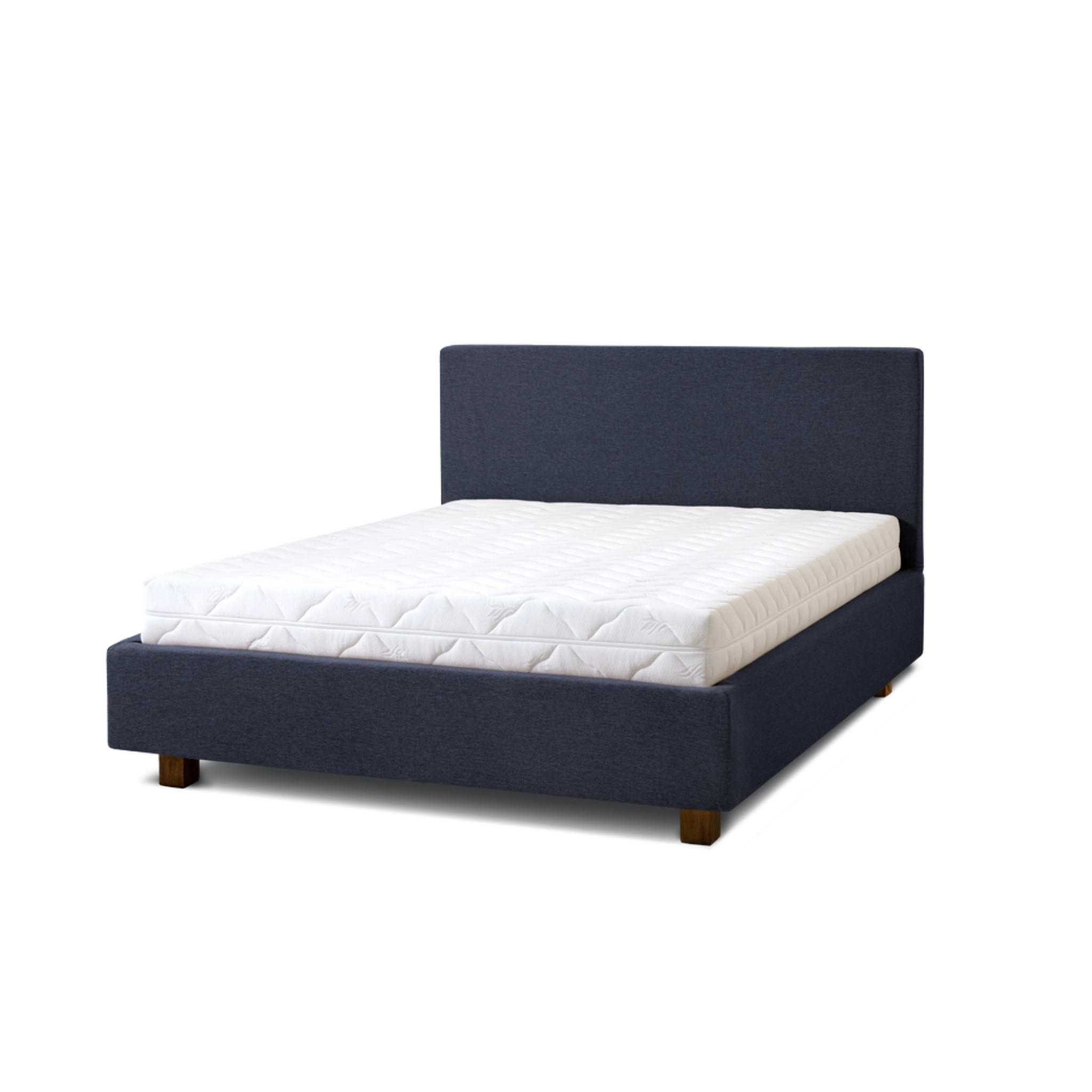POLSTERBETT Puro 180x200 in Siena Dark Blue - Dunkelblau, Holz (180/200cm) - Letti Moderni
