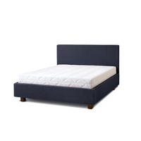 POLSTERBETT Puro 180x200 in Siena Dark Blue - Dunkelblau, Holz (180/200cm) - Letti Moderni