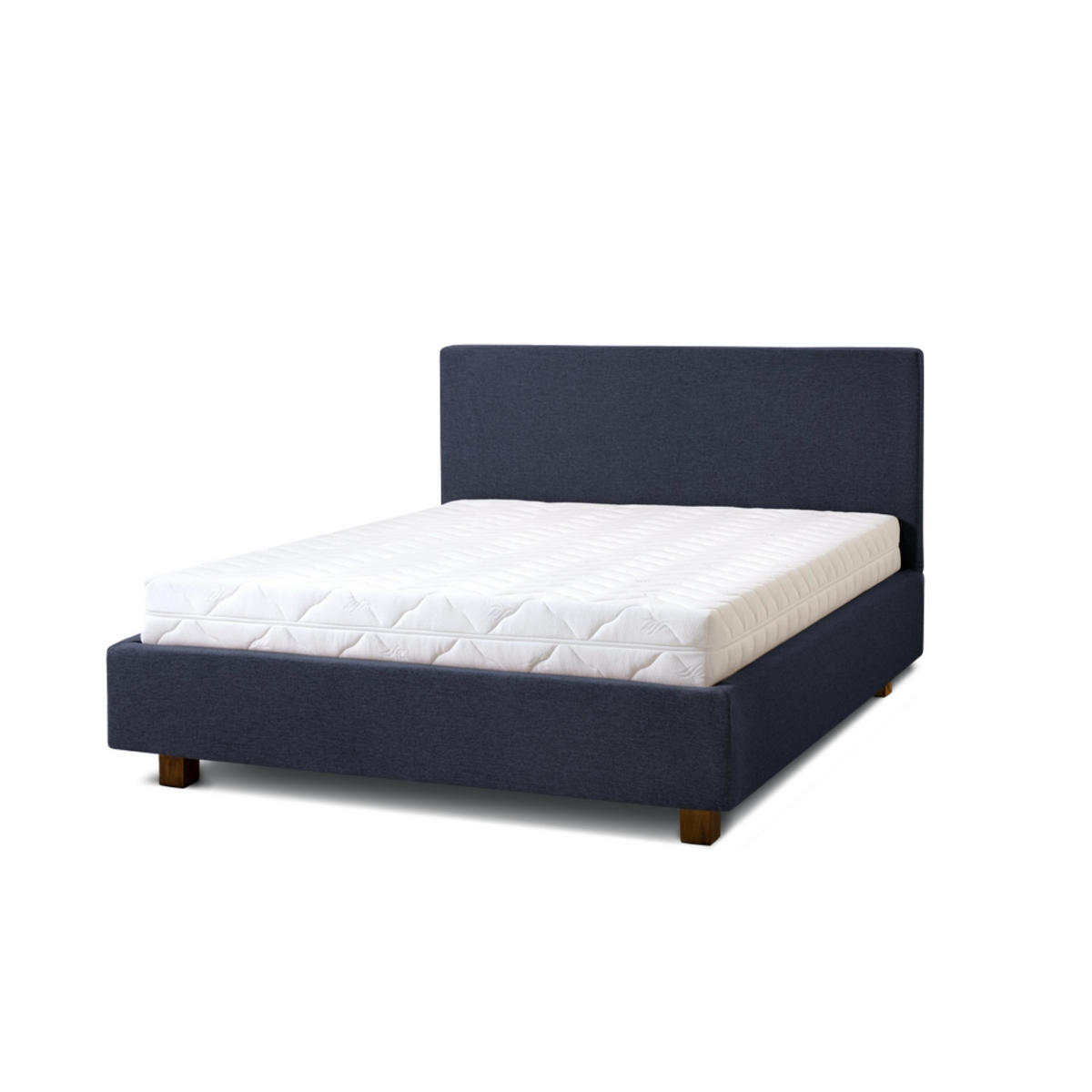 POLSTERBETT Puro 180x200 in Siena Dark Blue - Dunkelblau, Holz (180/200cm) - Letti Moderni
