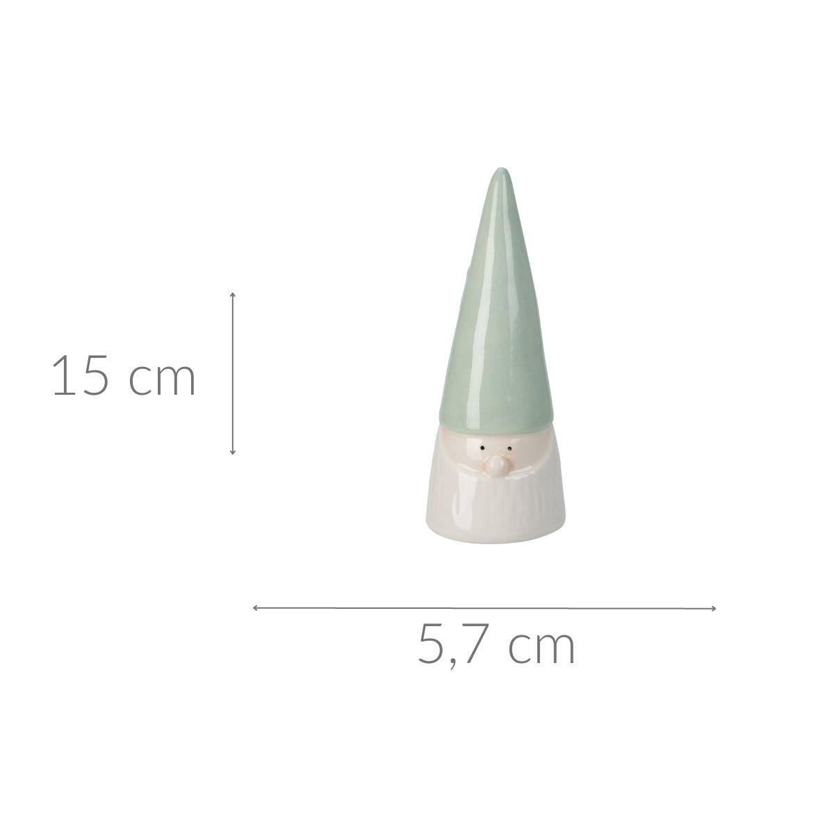 WEIHNACHTSDEKO Wichtelmännchen 5,7/5,7/15 cm - Grün, Keramik (5.7/15/5.7cm) - Home Styling Collection