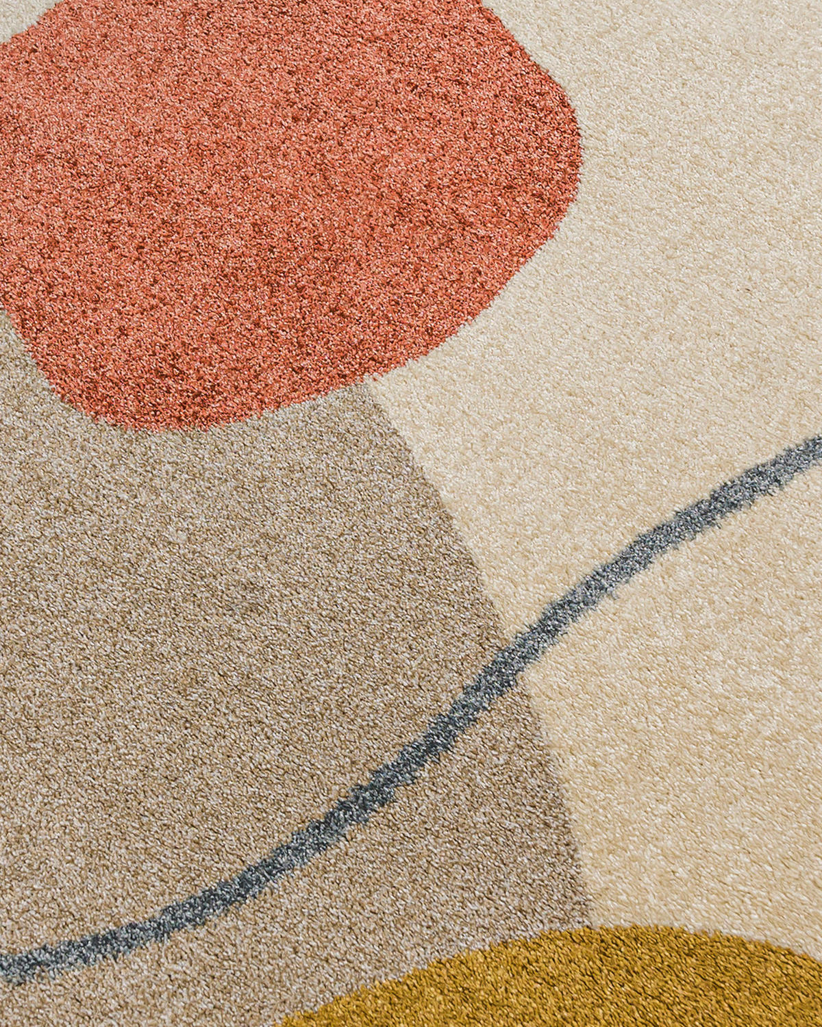 TEPPICH Beige Geometrisch In-Outdoor Pflanzlich Kurzflor Rechteckig 250 x 350 cm - Terracotta/Honig, Textil (250/350cm) - Mazovia