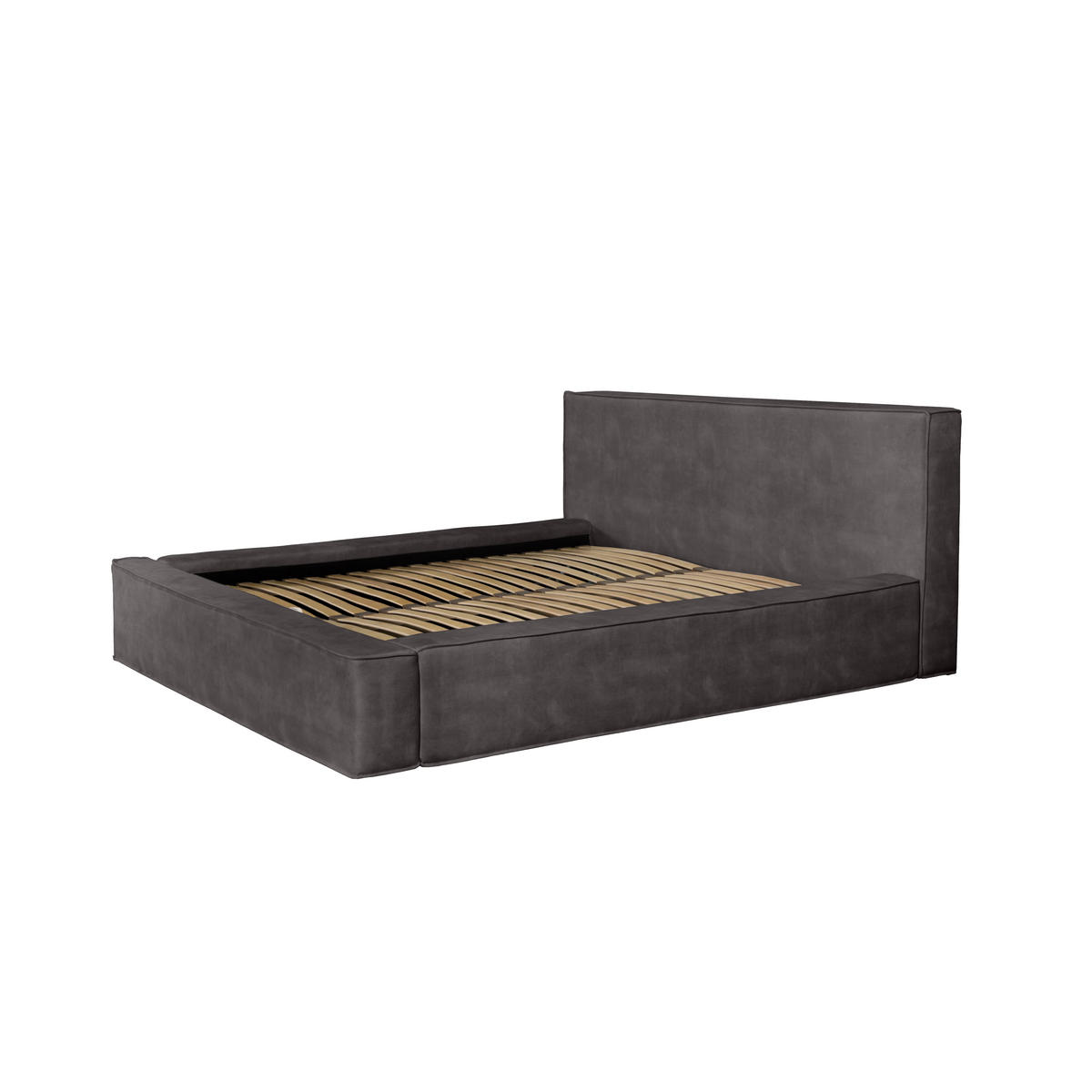 POLSTERBETT Mummo 160x200 cm, Anthrazit - Anthrazit, Textil (160/200cm) - Fedve
