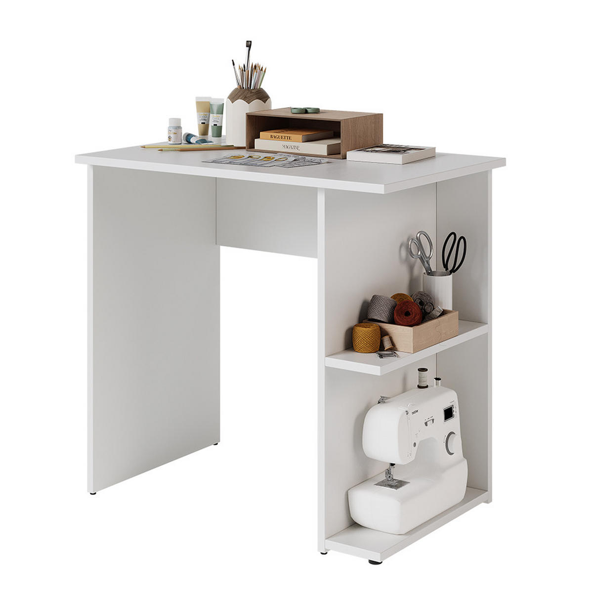 PSACÍ STŮL Simple Bílá - bílá, kompozitní dřevo (50/80/76cm) - Vicco