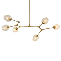 KRONLEUCHTER Ofélia, Transparent und goldfarben, 150cm - Transparent, Glas (150/150/50cm) - KOSILUM