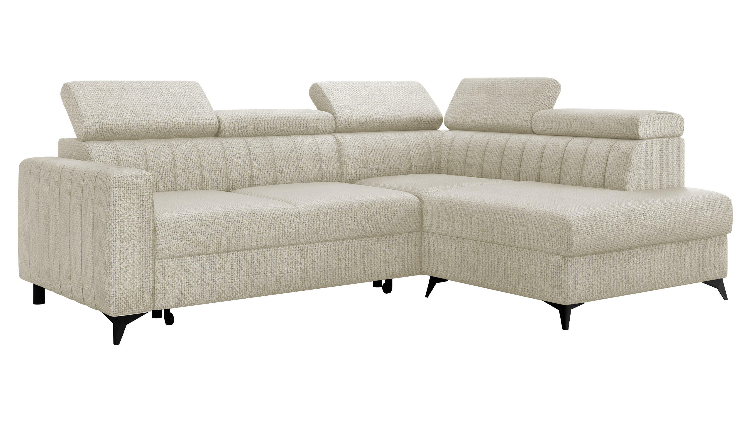 Mirjan24 Ecksofa Mokka 249x195 cm
