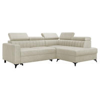 ECKSOFA Milano 2RRLXP, Seite: Rechts 2R+R+LXP - Mokka, Holz/Textil (249/195cm) - MIRJAN24