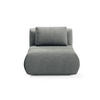 SESSEL ATOMO, Modern Polstersessel Loungesessel, Chenille-Stoff Grau - Grau, Holz/Metall (98/82/134cm) - MASSENO