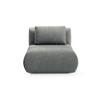 SESSEL ATOMO, Modern Polstersessel Loungesessel, Chenille-Stoff Grau - Grau, Holz/Metall (98/82/134cm) - MASSENO