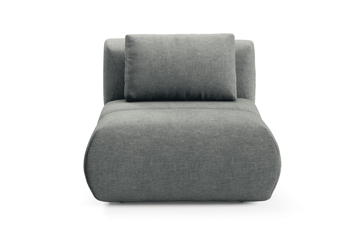 SESSEL ATOMO, Modern Polstersessel Loungesessel, Chenille-Stoff Grau - Grau, Holz/Metall (98/82/134cm) - MASSENO