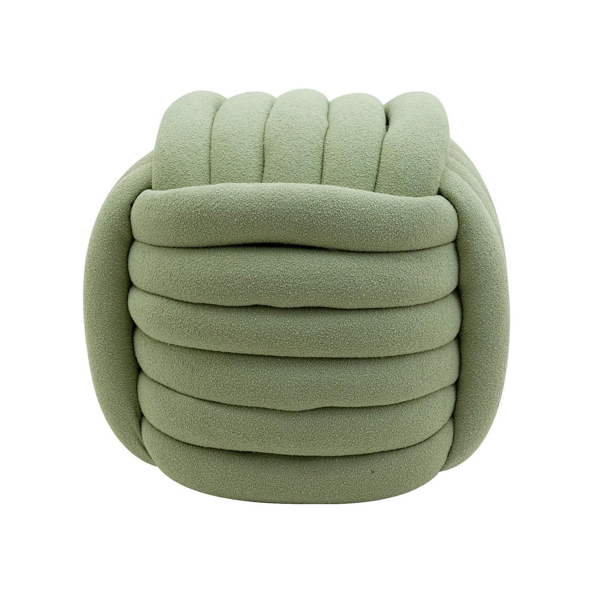POUF Grün 50/50/45 cm - Olivgrün, Textil (50/45/50cm) - Mobili Rebecca
