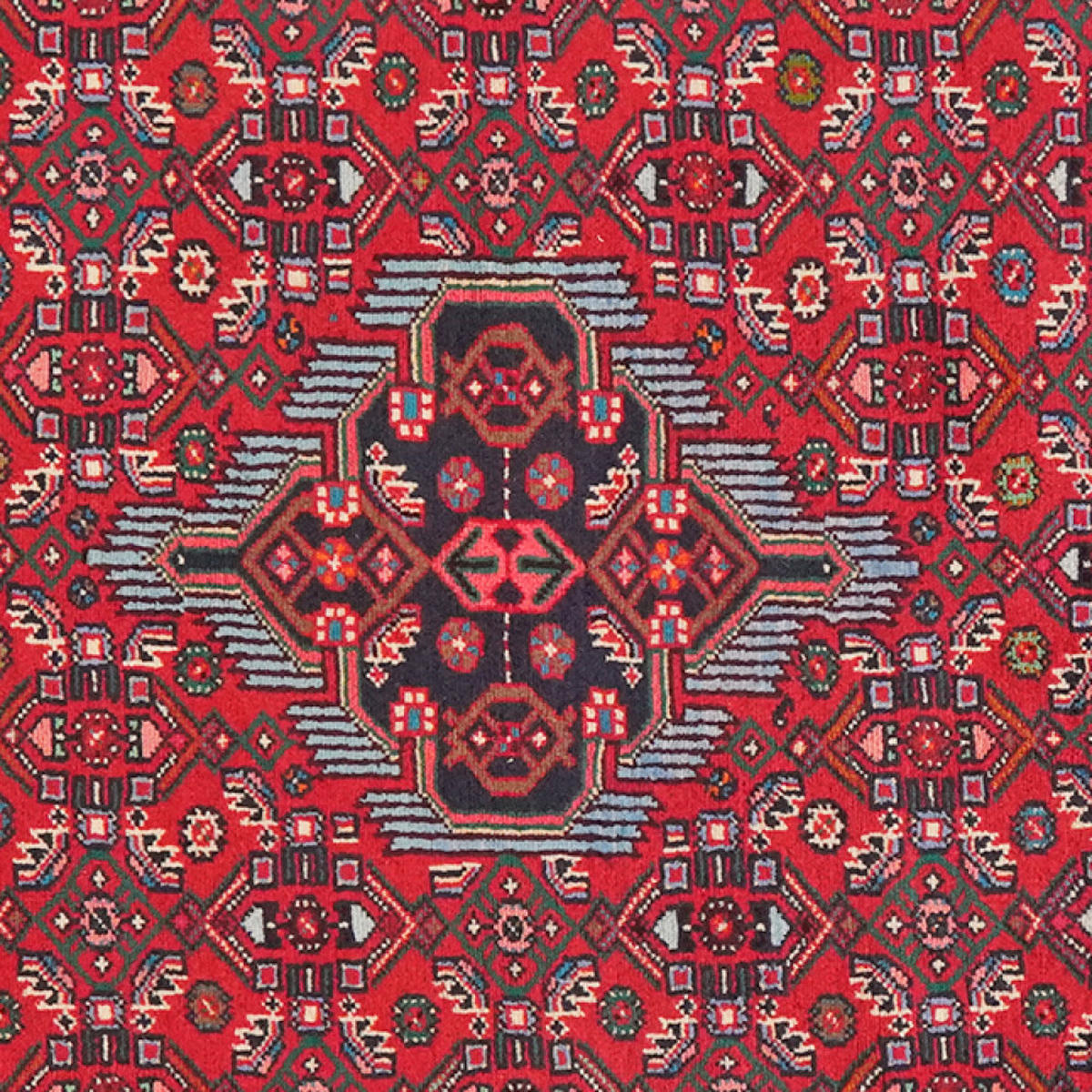 TEPPICH Assadabad Rot 151/105 cm Schurwolle - Rot, Textil (105/151cm) - Looma