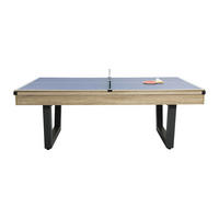 BILLARDTISCH - 6 Personen - Holz, Platte - Schwarz, Naturfarben Hell - Schwarz/Naturfarben, Holz (213.4/111.8cm) - Vente-Unique
