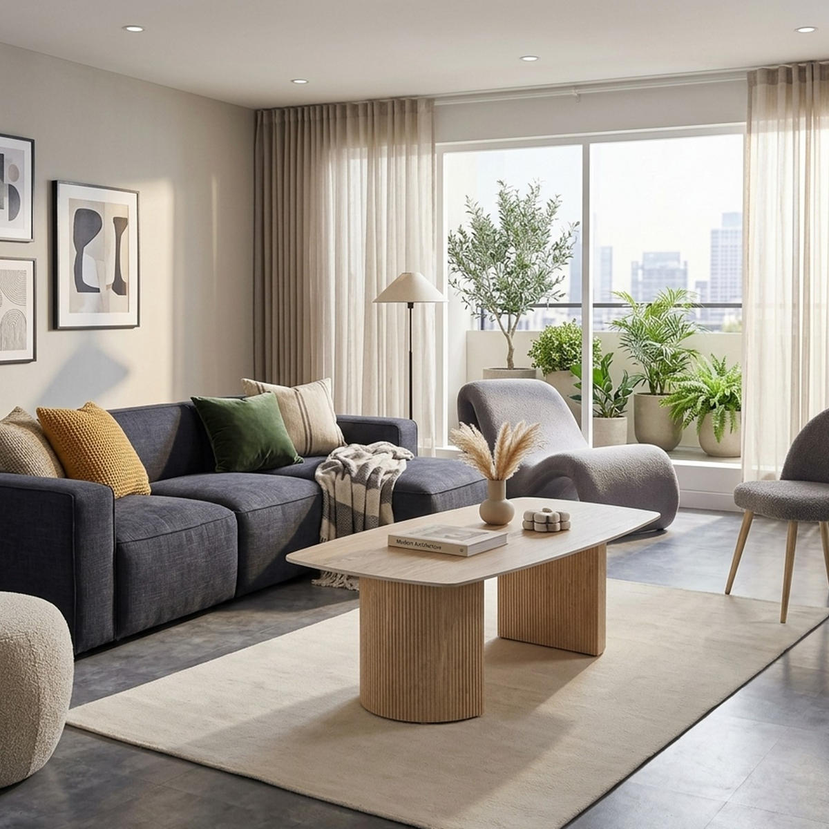 COUCHTISCH Keramik Travertin-Optik geriffeltes Säulengestell Sand 130 × 70 cm - Sandfarben, Keramik/Metall (70/130/45cm)