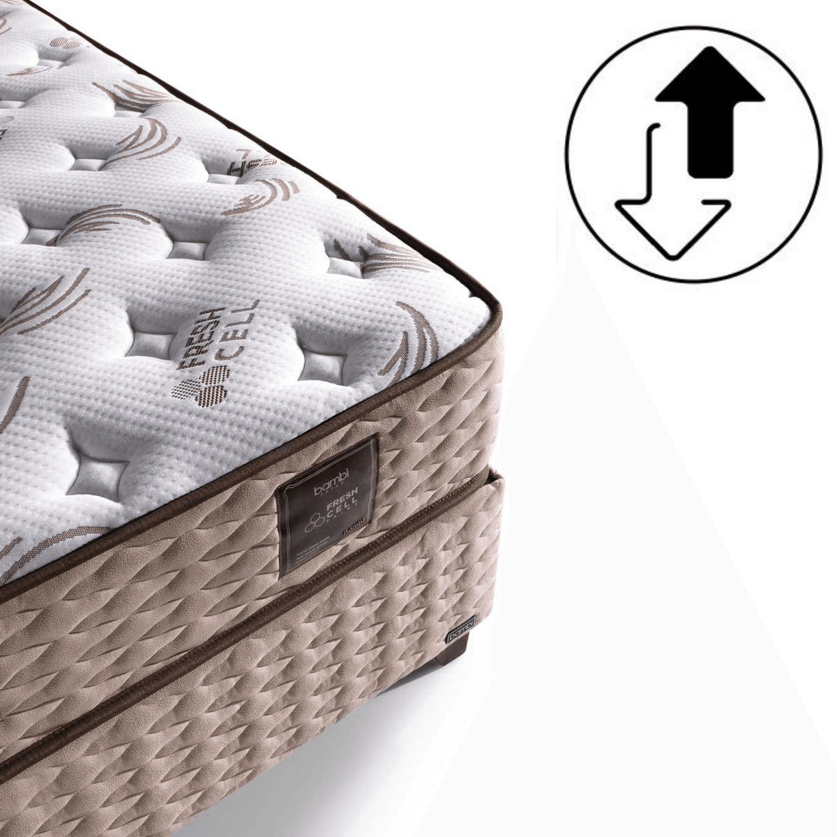 BOXBETT Freshcell Set 180x200 - Braun, Holz/Metall (180/200cm) - Bambi