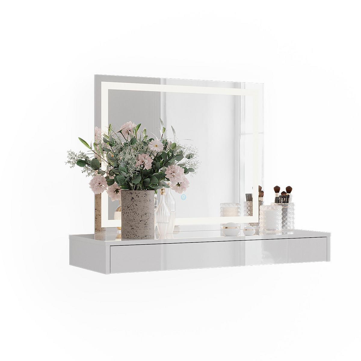 TOALETNÍ STOLEK Sherry Bílá - bílá, kompozitní dřevo (100/12/40.1cm) - Vicco