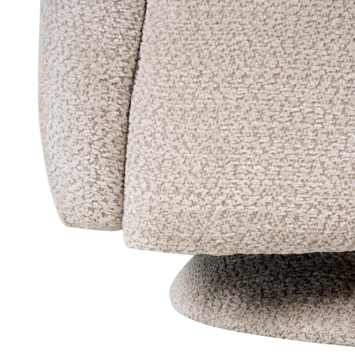 DREHSESSEL Stoff Beige Aapua - Beige, Textil (82/74/72cm) - Beliani