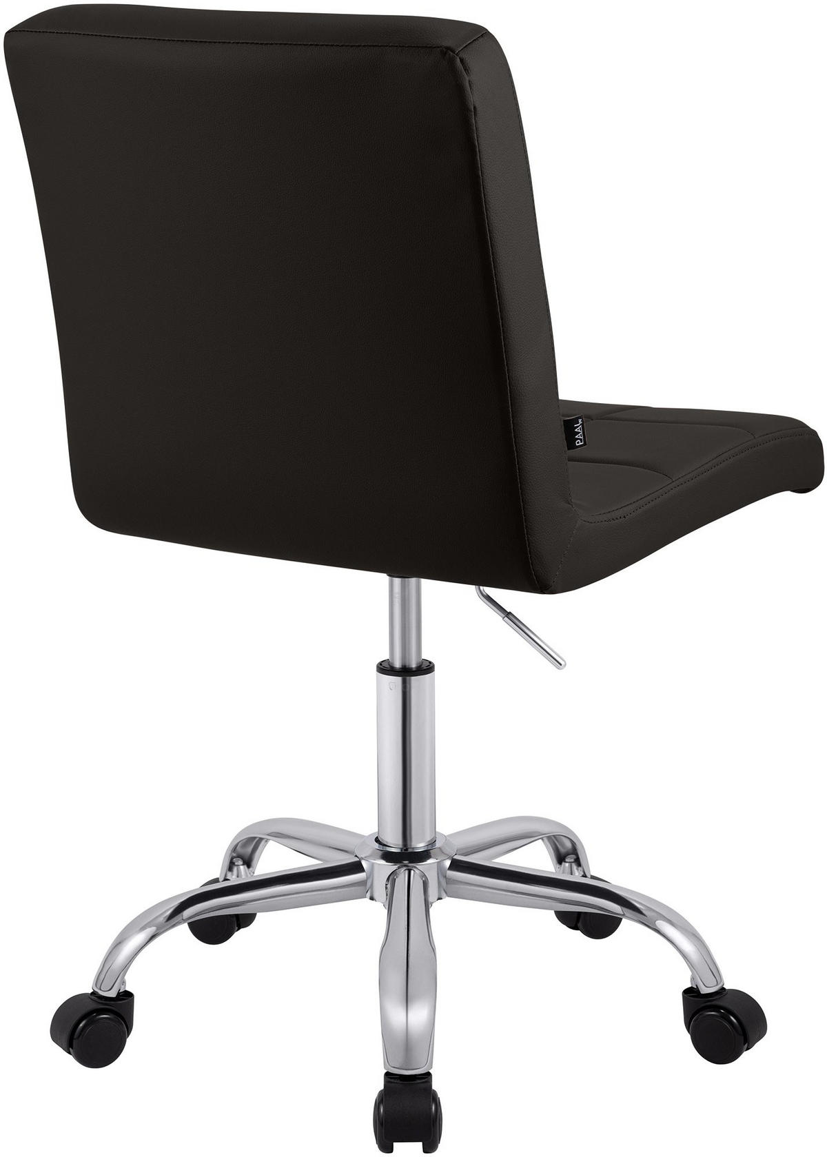 DREHSTUHL Lederlook Braun - Chromfarben/Braun, Textil/Metall (47/93/56cm) - CLP