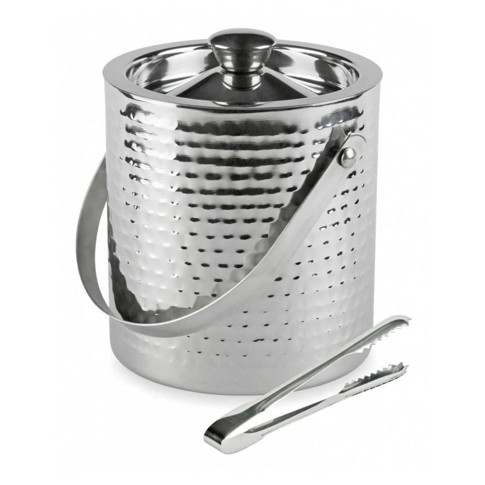 EISKÜBEL 1,5l mit Doppelwand KH1503 - Silberfarben, Metall (15/15cm) - Kinghoff 