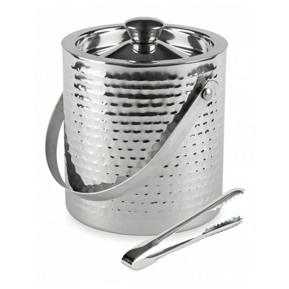 EISKÜBEL 1,5l mit Doppelwand KH1503 - Silberfarben, Metall (15/15cm) - Kinghoff 