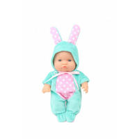 KINDERPUPPE Hase grün 20 cm, Hasenkostüm, bewegliche Arme, Spielpuppe, ab 3 Jahren - Grün, Kunststoff (12/6/20cm) - Moni