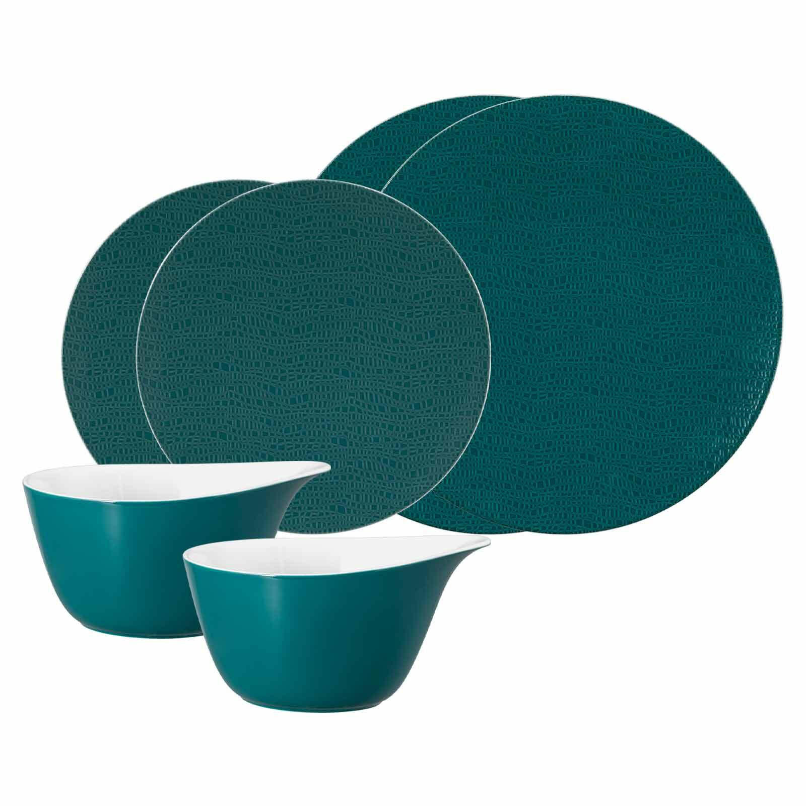 BASIC-SET Life Fashion Trendy Petrol 6er Set - Petrol, Keramik (1/1/1cm) - Seltmann Weiden