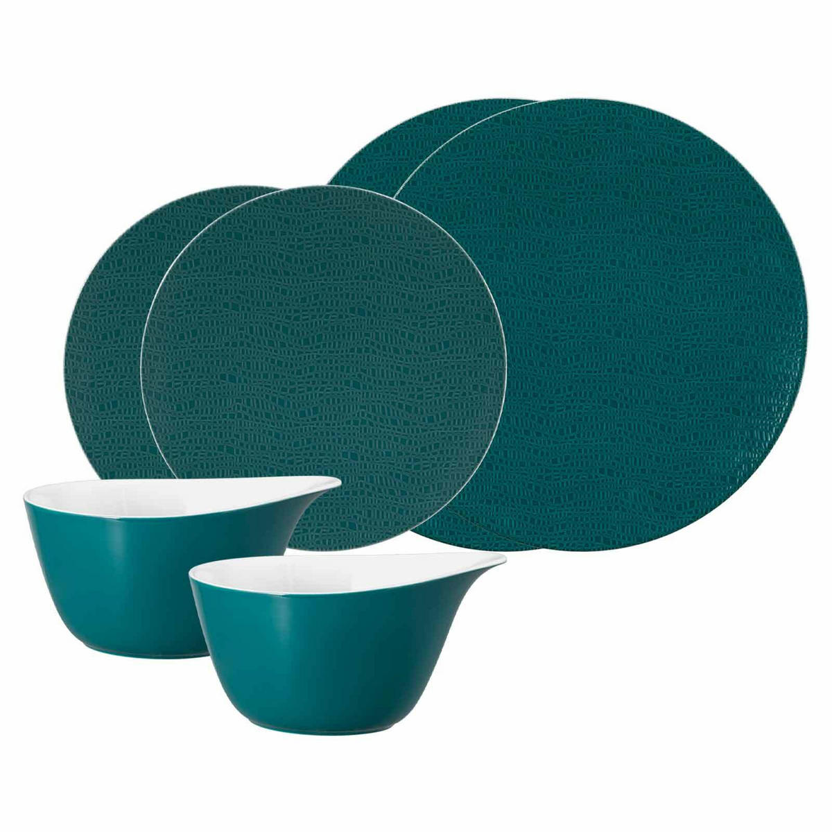 BASIC-SET Life Fashion Trendy Petrol 6er Set - Petrol, Keramik (1/1/1cm) - Seltmann Weiden